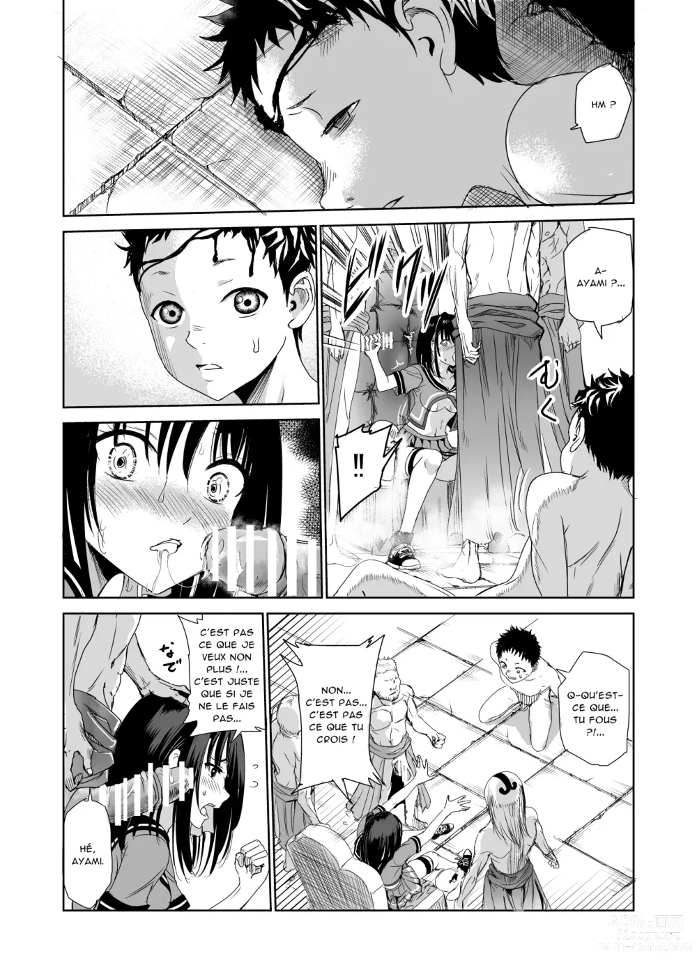 Page 20 of doujinshi Tsuyagari Mura 1 ~Kareshi o Mamoru Tame Hikyou no Mura de Kyousei Gohoushi & NTR Sex~