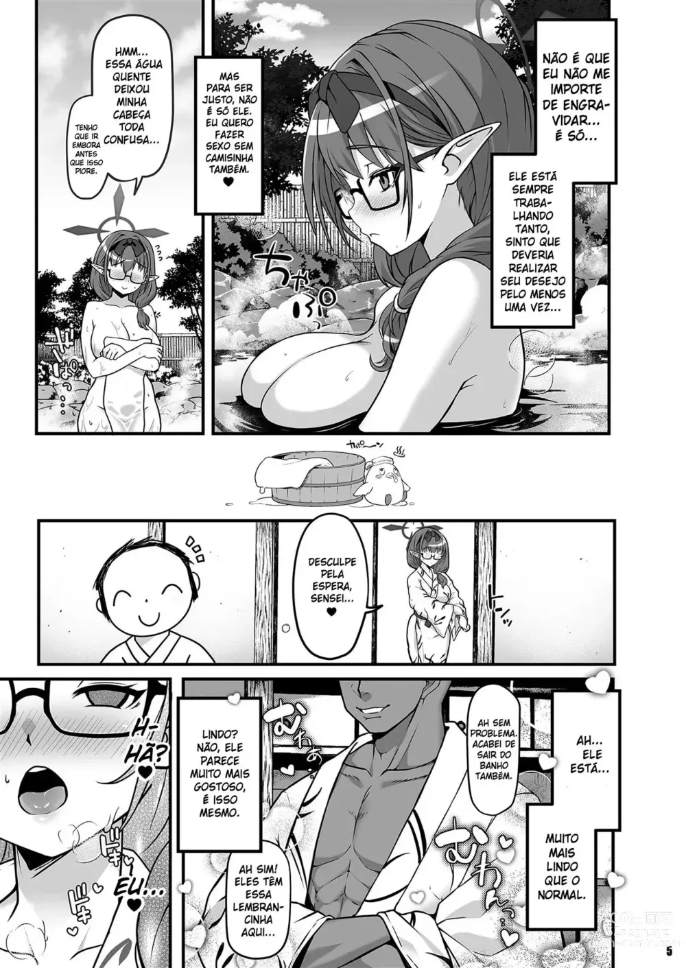 Page 4 of doujinshi Nakadashi Kozukuri Onsen Ryokou Hinomiya Chinatsu