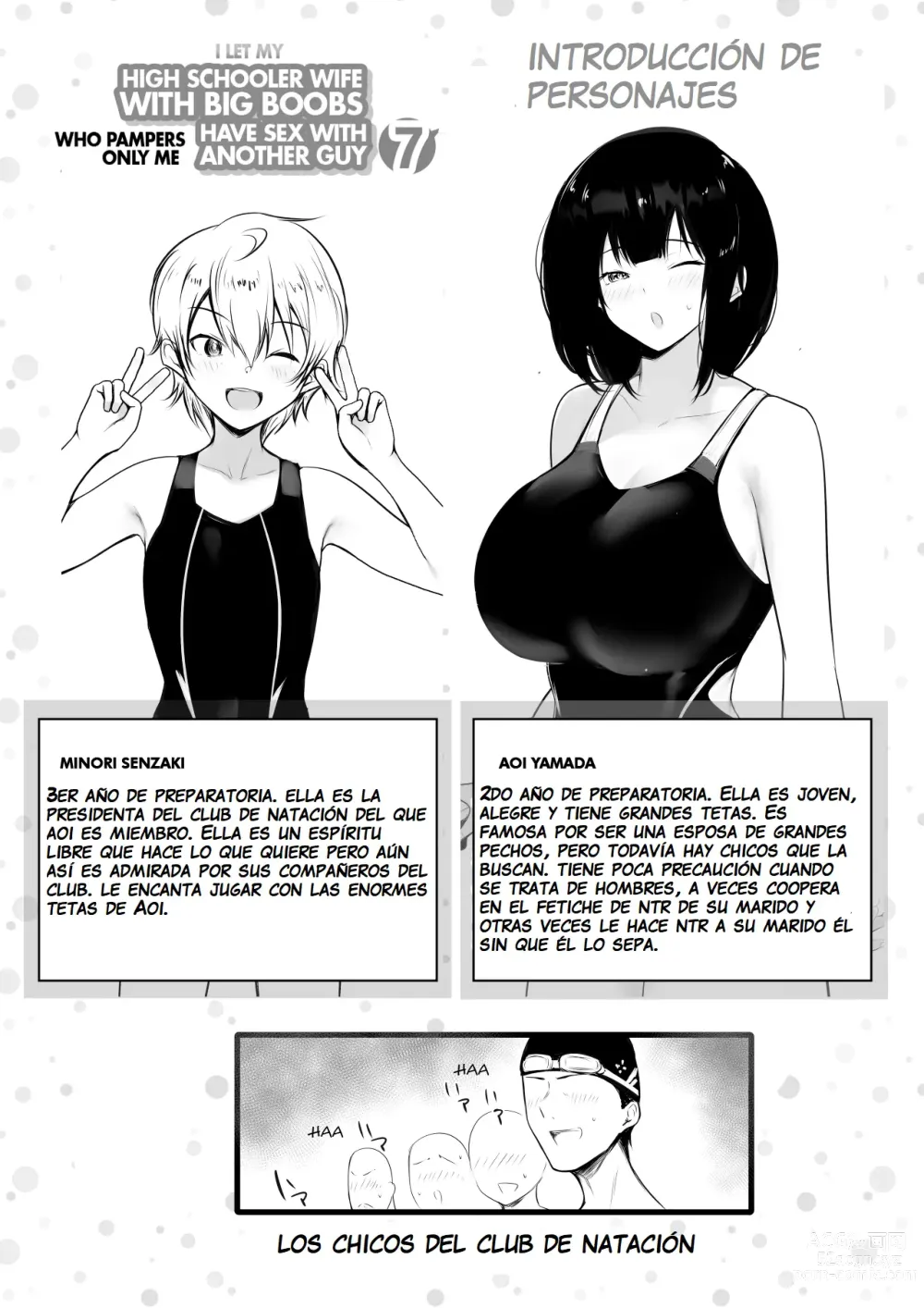 Page 2 of doujinshi Vi a una esposa de preparatoria de grandes pechos que solo deja que otro hombre la mime y abrace 7.