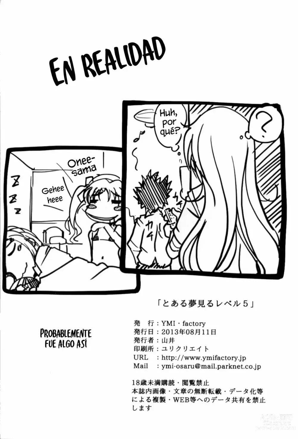 Page 21 of doujinshi Toaru Yumemiru Level 5 (decensored)