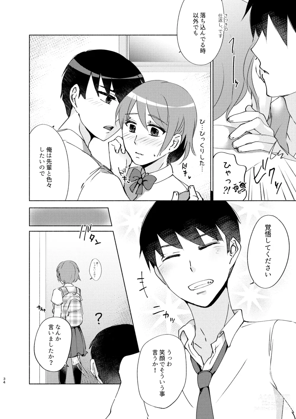 Page 34 of doujinshi Natsuho-senpai to Naisho no Jikan