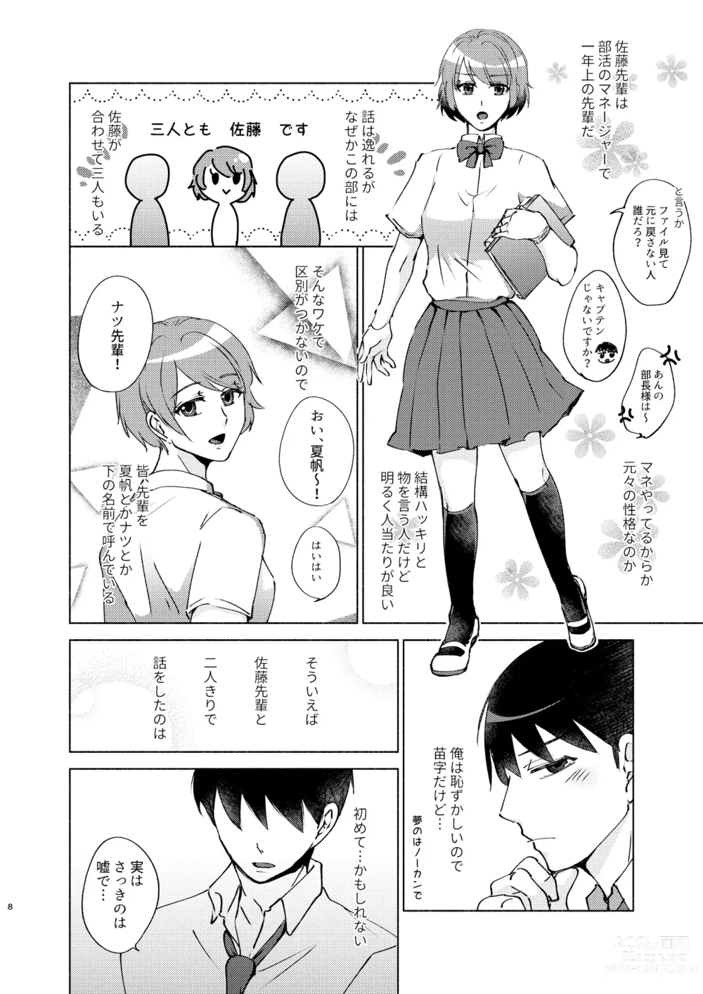 Page 8 of doujinshi Natsuho-senpai to Naisho no Jikan