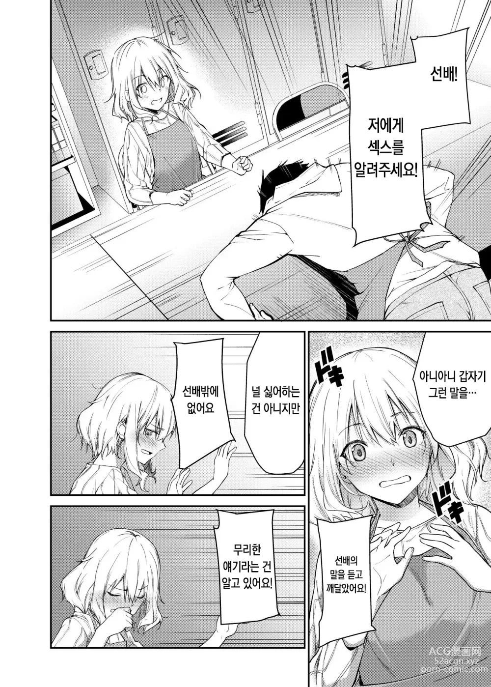 Page 7 of doujinshi 여친을 빼앗긴 내가 알바 선배에게 섹스를 가르쳐 달라는 이야기