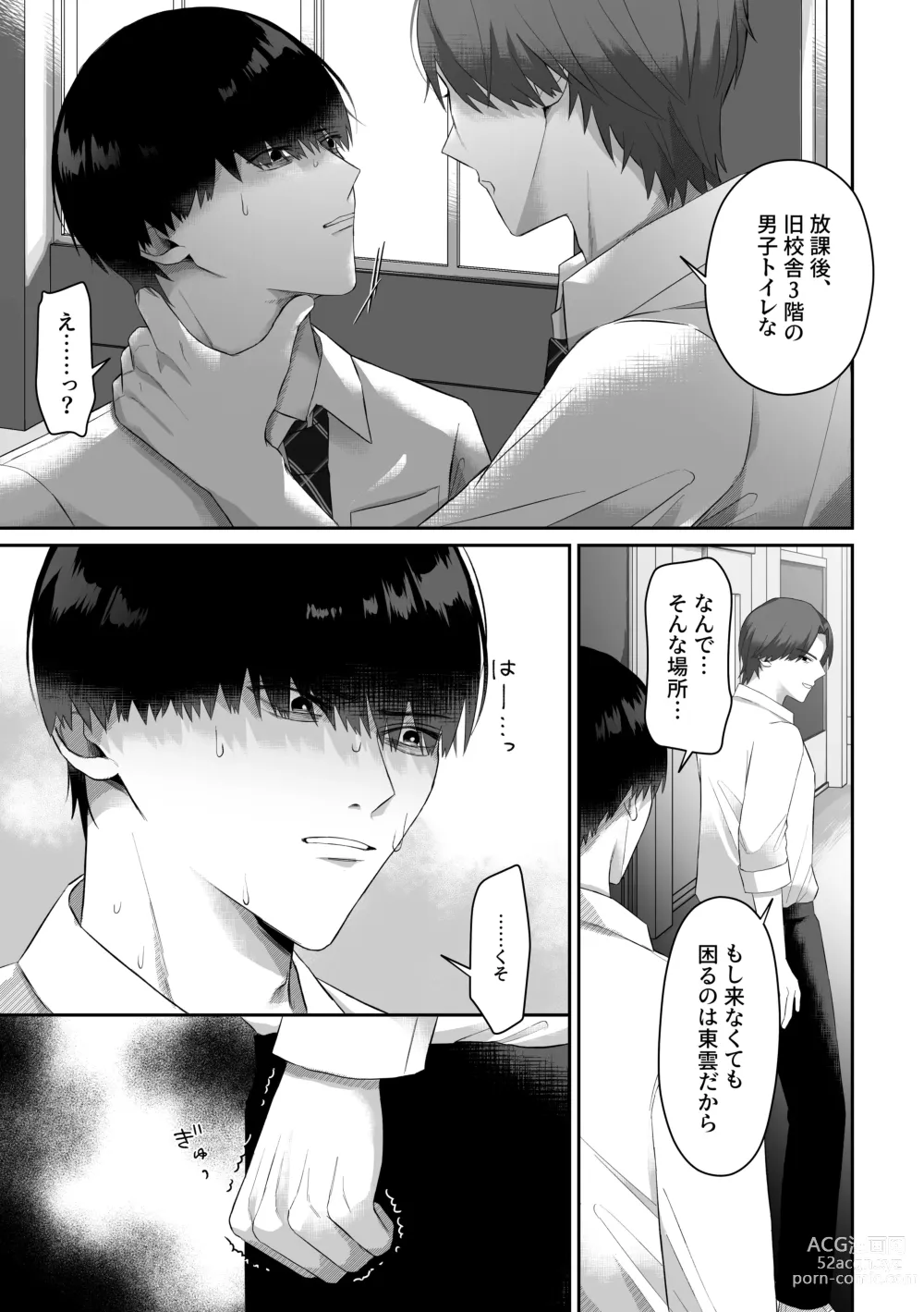 Page 9 of doujinshi Doukyuusei ni Odosarete Muriyari Okasaremashita.