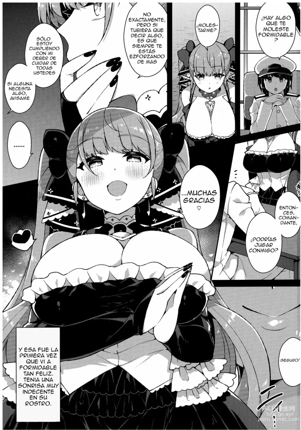 Page 2 of doujinshi Formidable Quiere Jugar con el Comandante