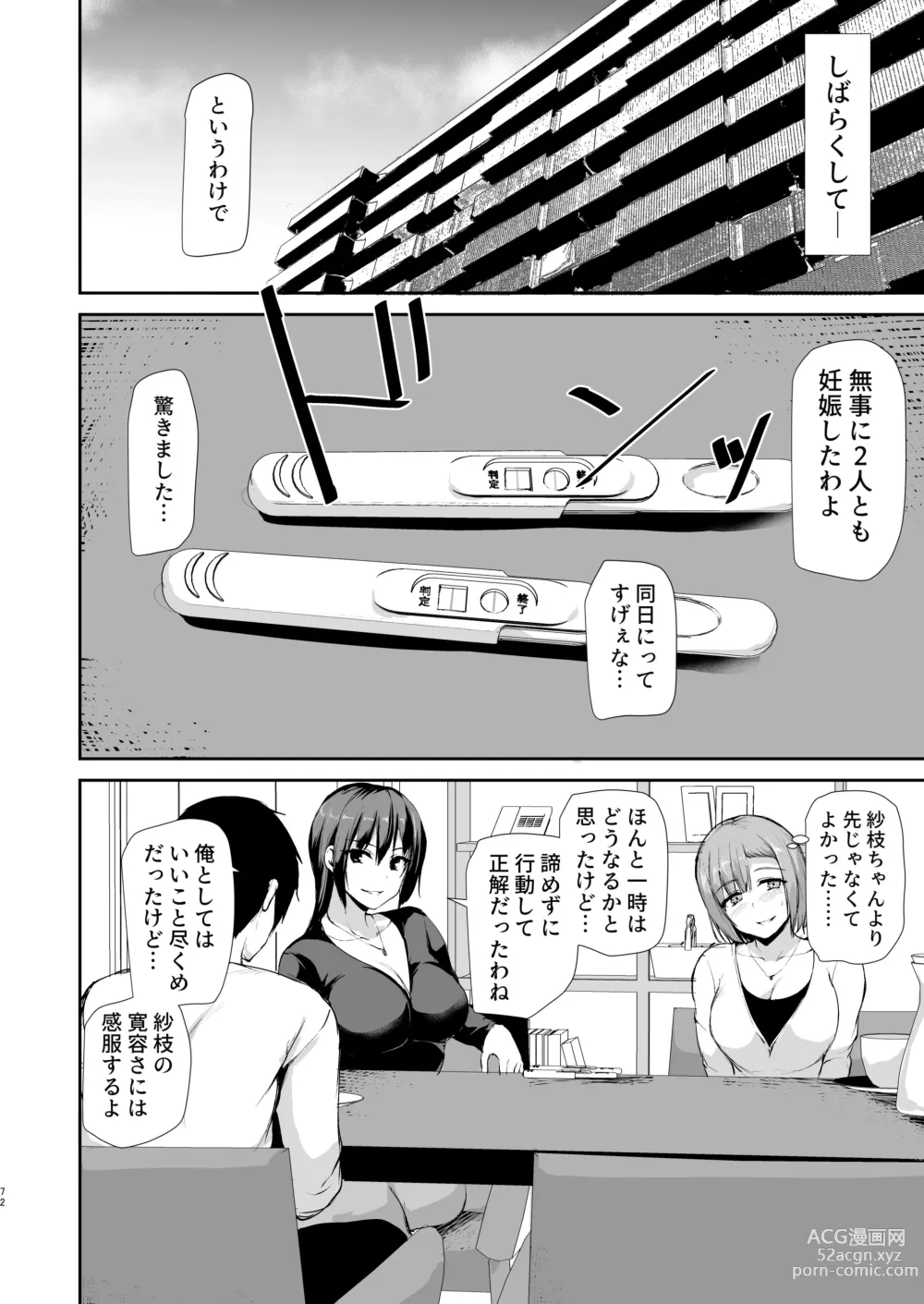 Page 73 of doujinshi Kyonyuu ga Futari Inai to Bokki shinai Otto no Tame ni Tomodachi wo Tsurete kita Tsuma 3