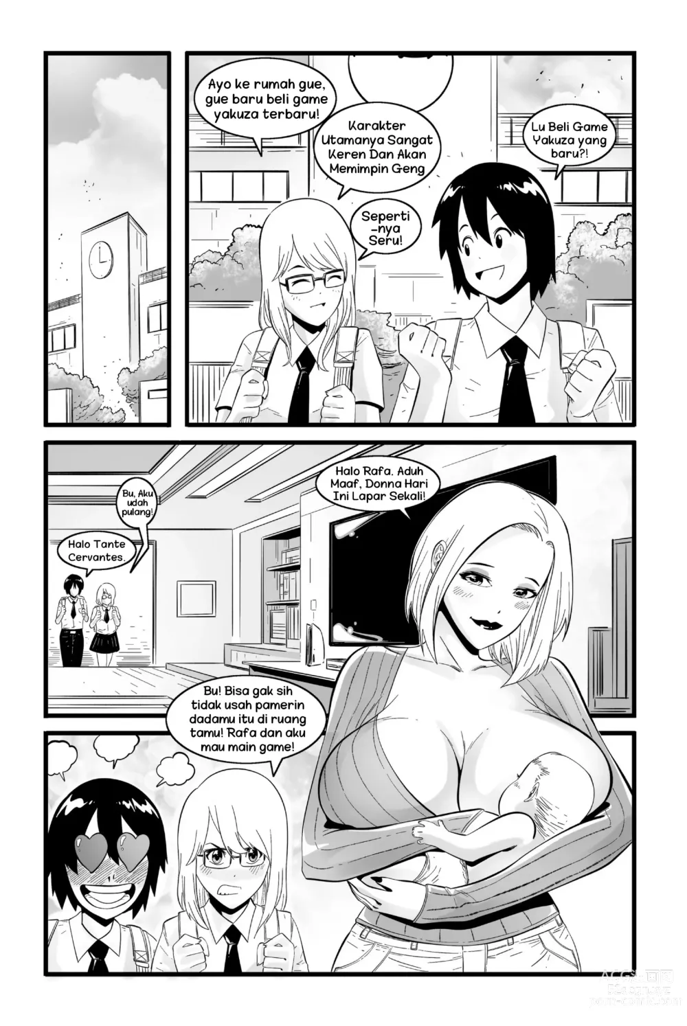 Page 2 of doujinshi gamer mom 1-2