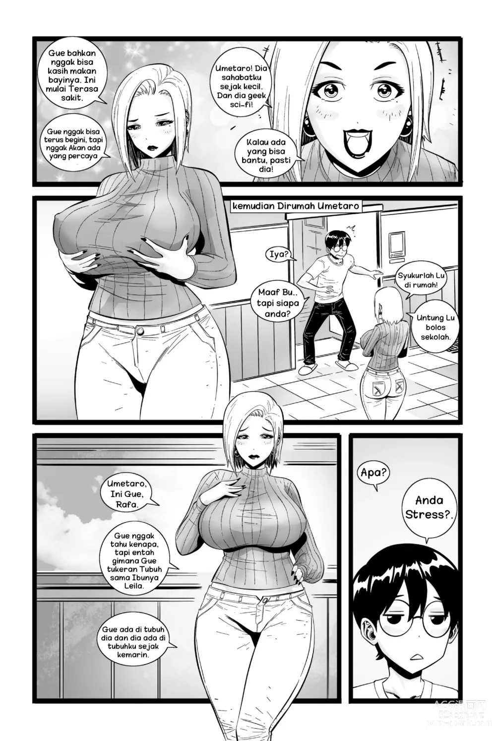 Page 19 of doujinshi gamer mom 1-2