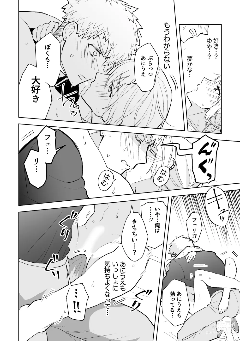 Page 39 of doujinshi Konyaku Soshi!... Kara Hajimaru Ani to Otouto no Bousou