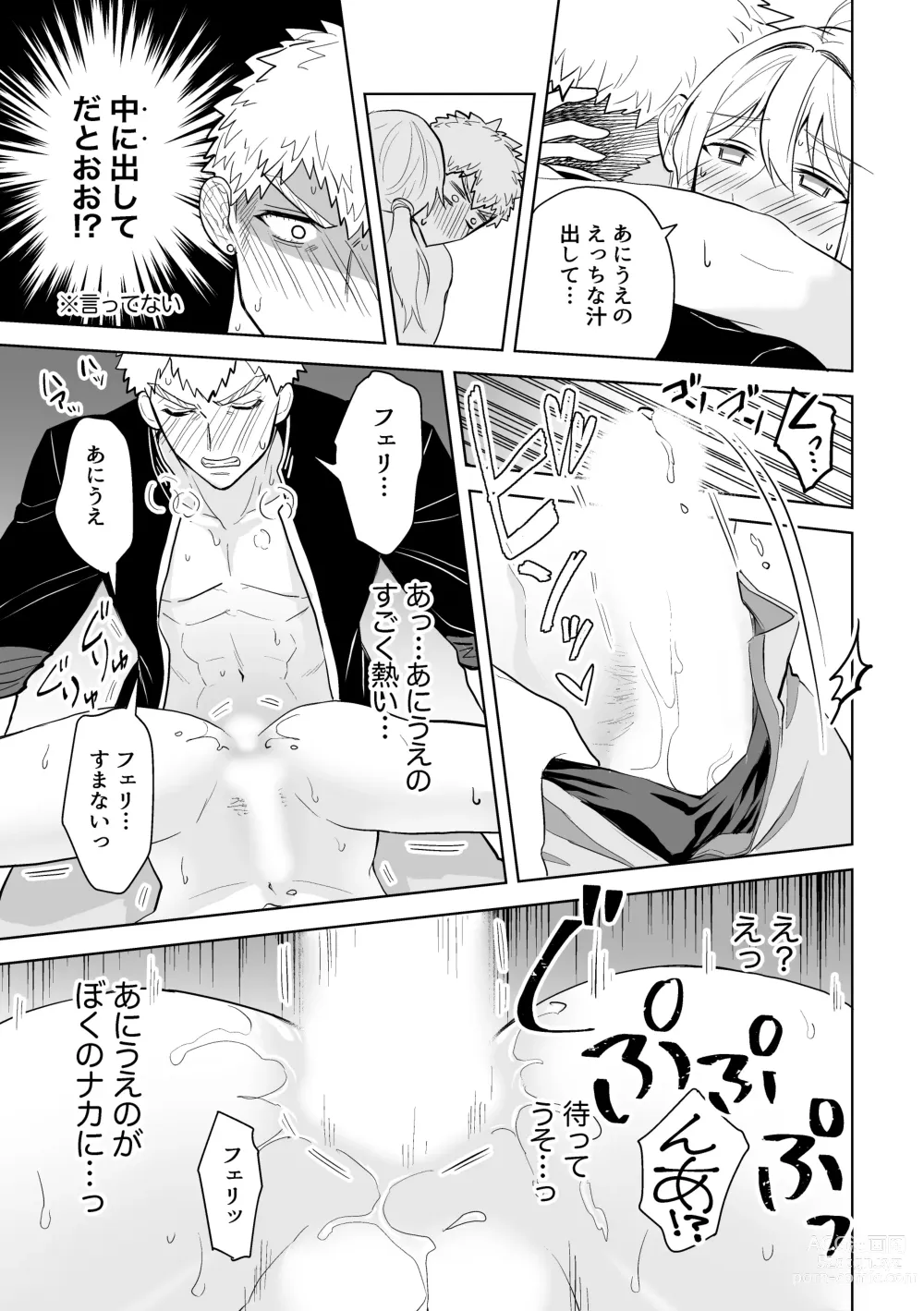 Page 40 of doujinshi Konyaku Soshi!... Kara Hajimaru Ani to Otouto no Bousou