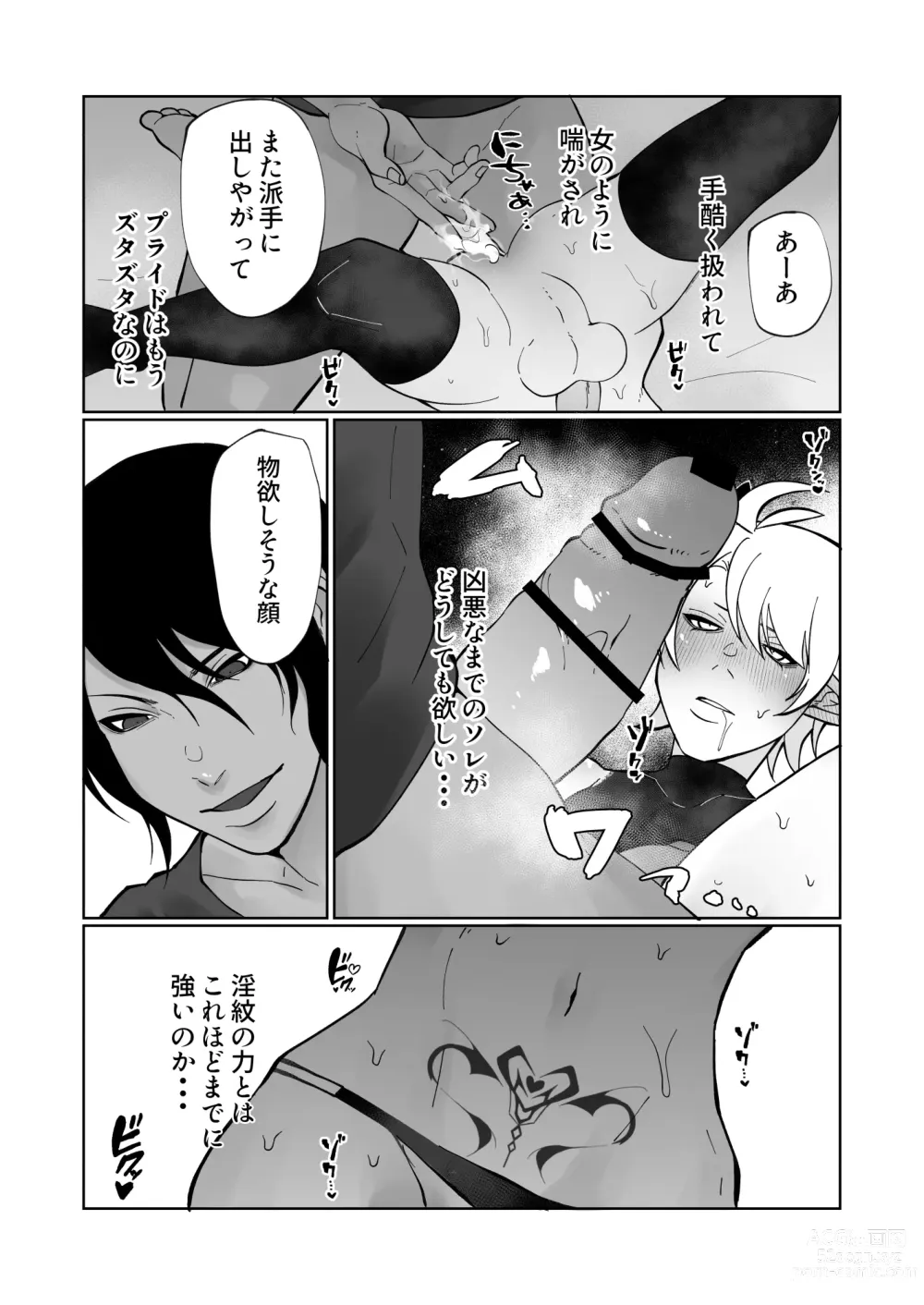 Page 35 of doujinshi Ponkotsu Inmon Inma ni Seiteki Seisai Shitara Kiniirareta