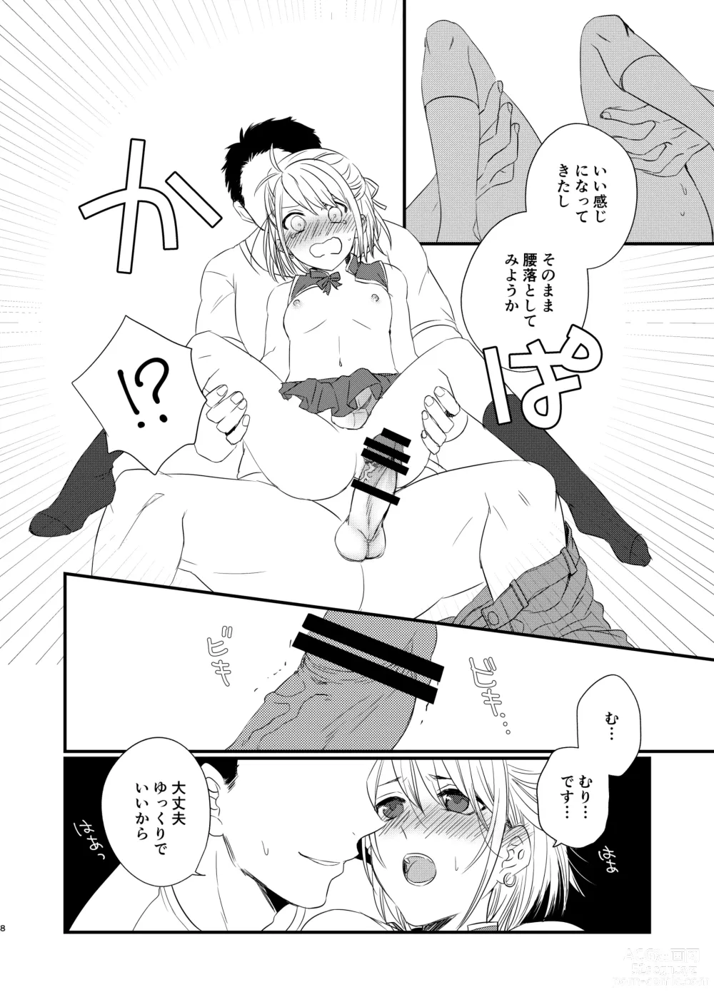 Page 7 of doujinshi OtaCir ni Naze ka Iru Charao ni Josou Shite Morattara Wari to Norinori datta node Minna de Hamechaimashita.