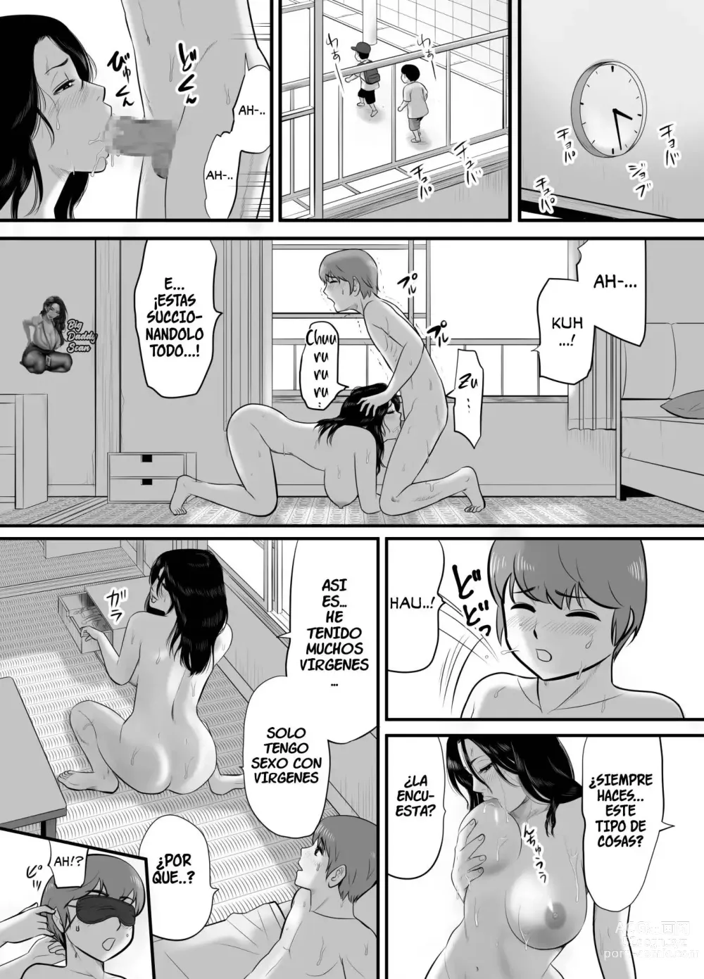 Page 26 of doujinshi El caluroso día de verano Perdí mi virginidad mientras me hundía en el voluptuoso cuerpo de un Oba-san