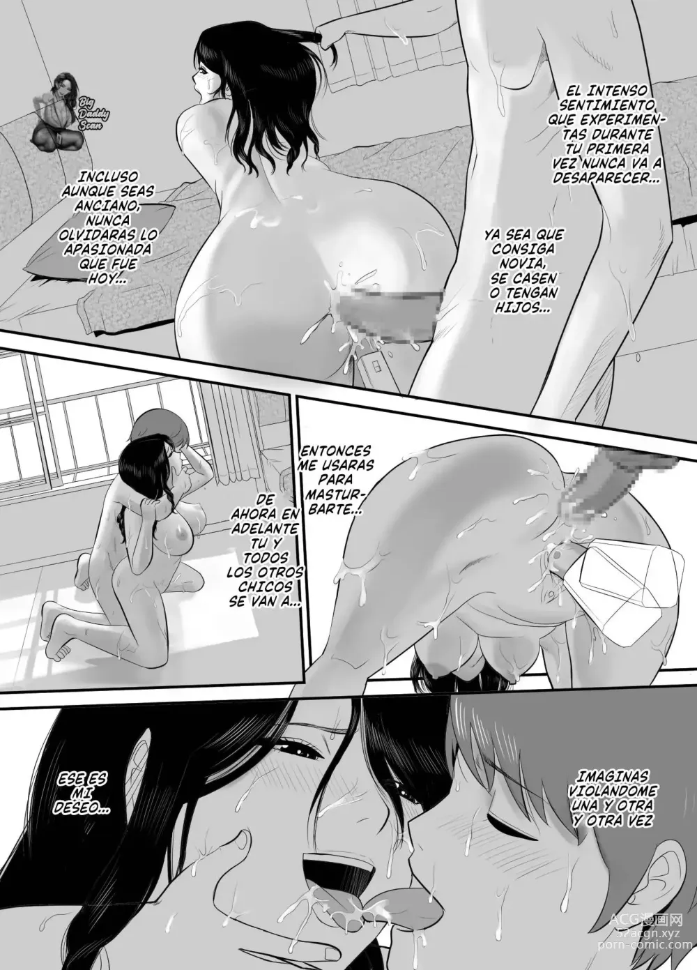 Page 33 of doujinshi El caluroso día de verano Perdí mi virginidad mientras me hundía en el voluptuoso cuerpo de un Oba-san