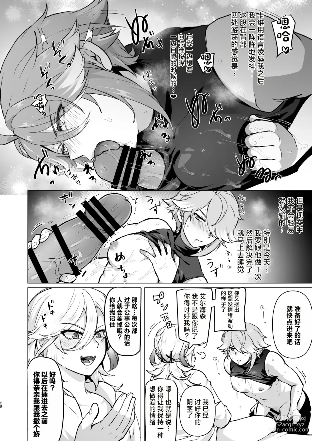 Page 27 of doujinshi Doukyonin ni Yachin no Kawari ni Chinpo o Teikyou Shite Morattara Hamacchatta Hanashi