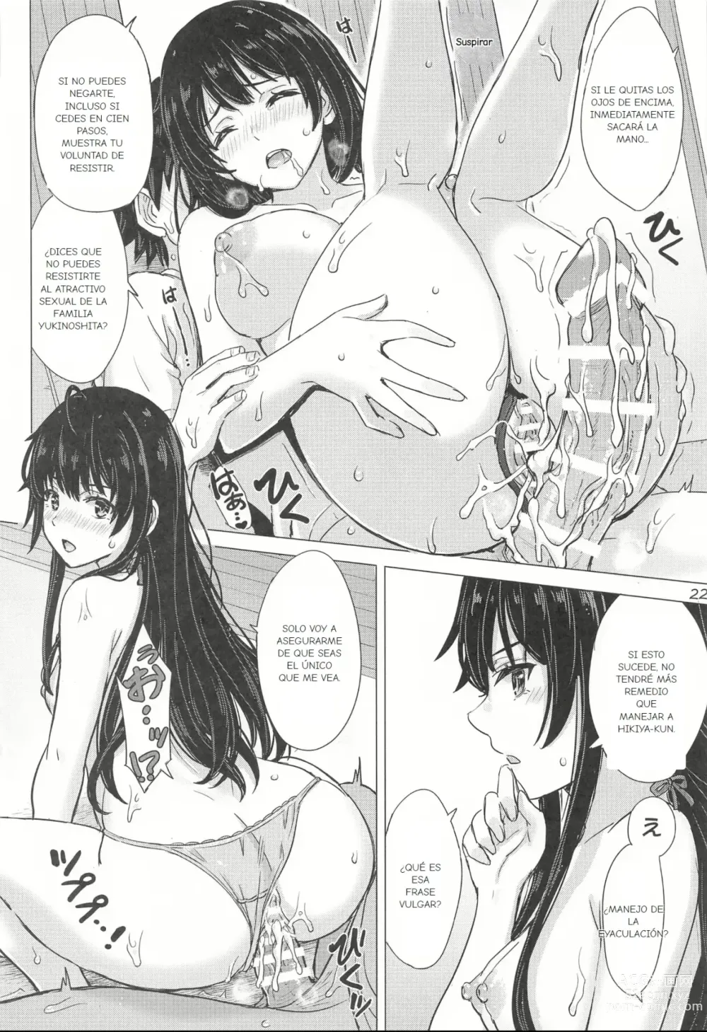 Page 22 of doujinshi Miwakuteki ni Yukinoshita Shimai ga Rouraku Shite Kuru.