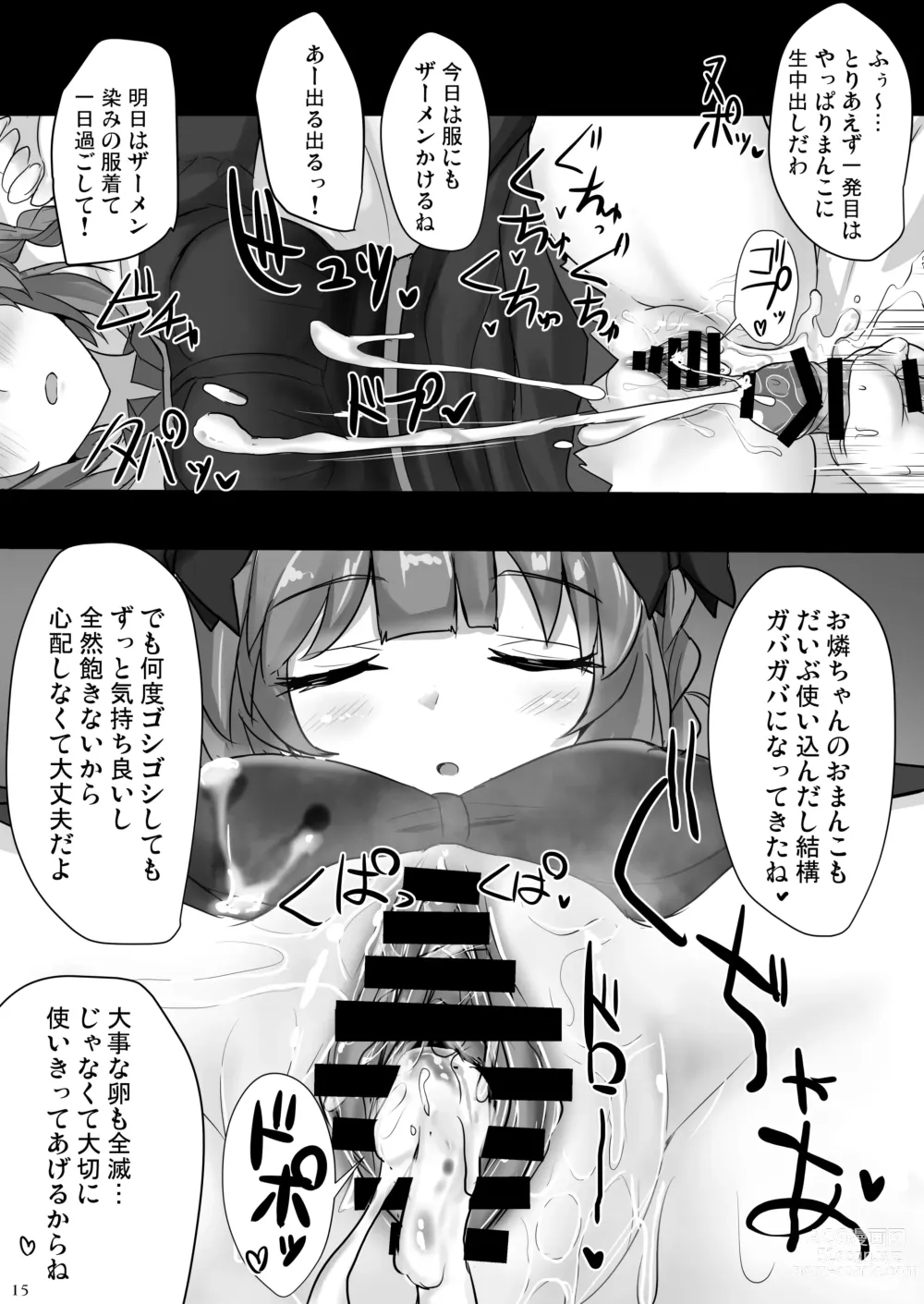 Page 14 of doujinshi Chireiden Suiminkan Kiroku vol.2