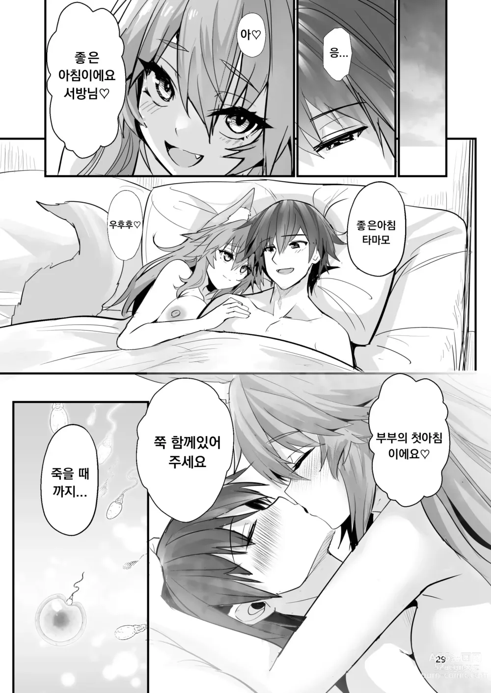 Page 28 of doujinshi Shinkon Shinsai Tamamo-san