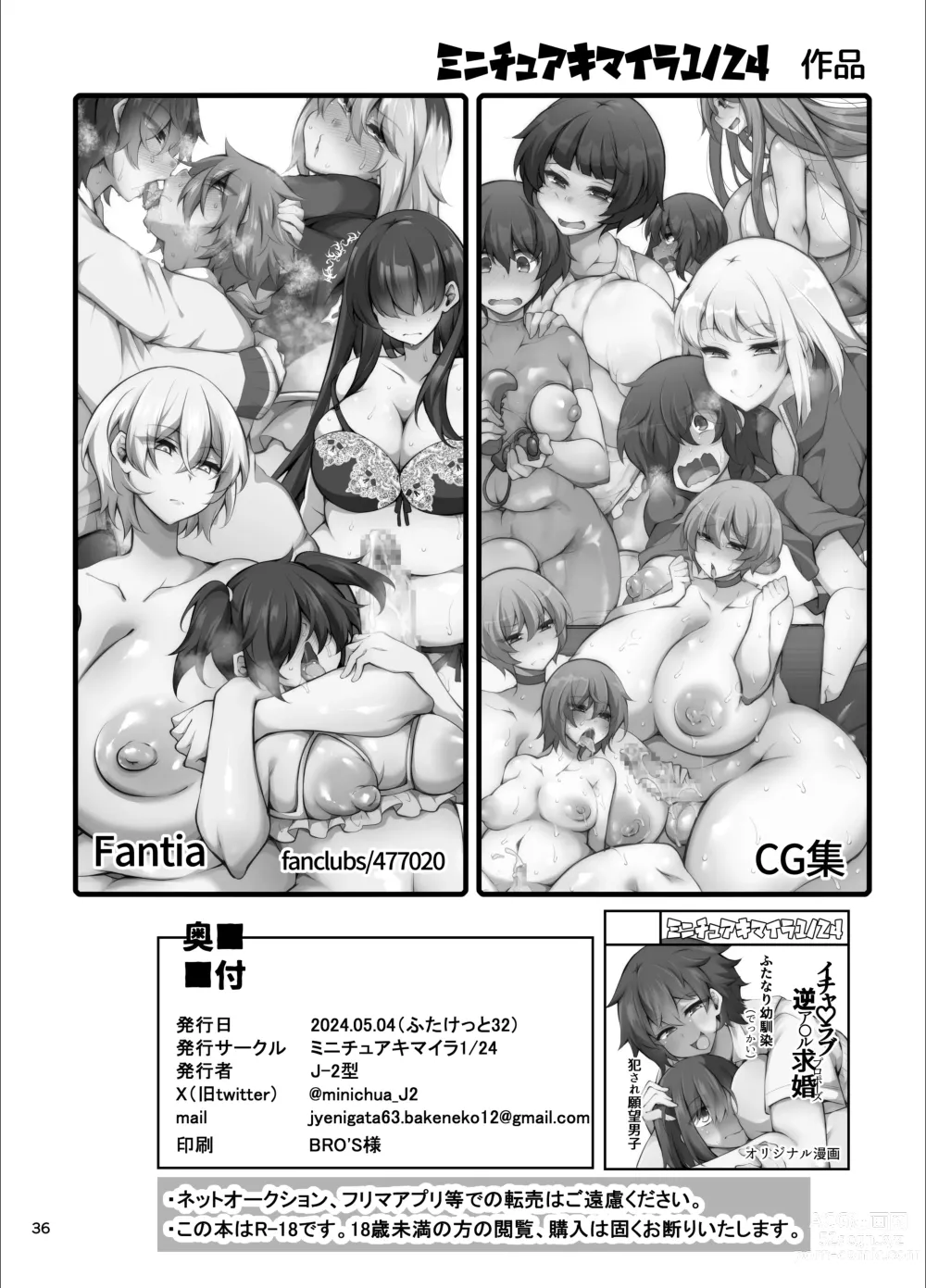 Page 35 of doujinshi 『おとこのこになりたいな』×３回～ふたなり幼馴染の逆ア〇ルプロポーズ～