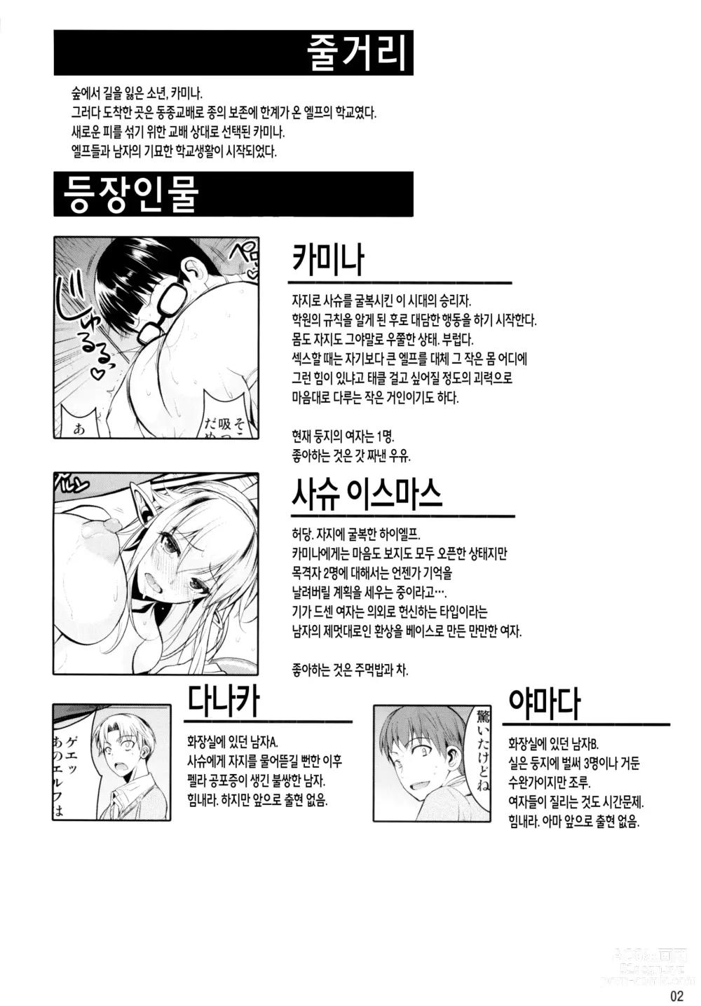 Page 3 of doujinshi High Elf × High School Koku｜하이엘프 × 하이스쿨 흑 (decensored)