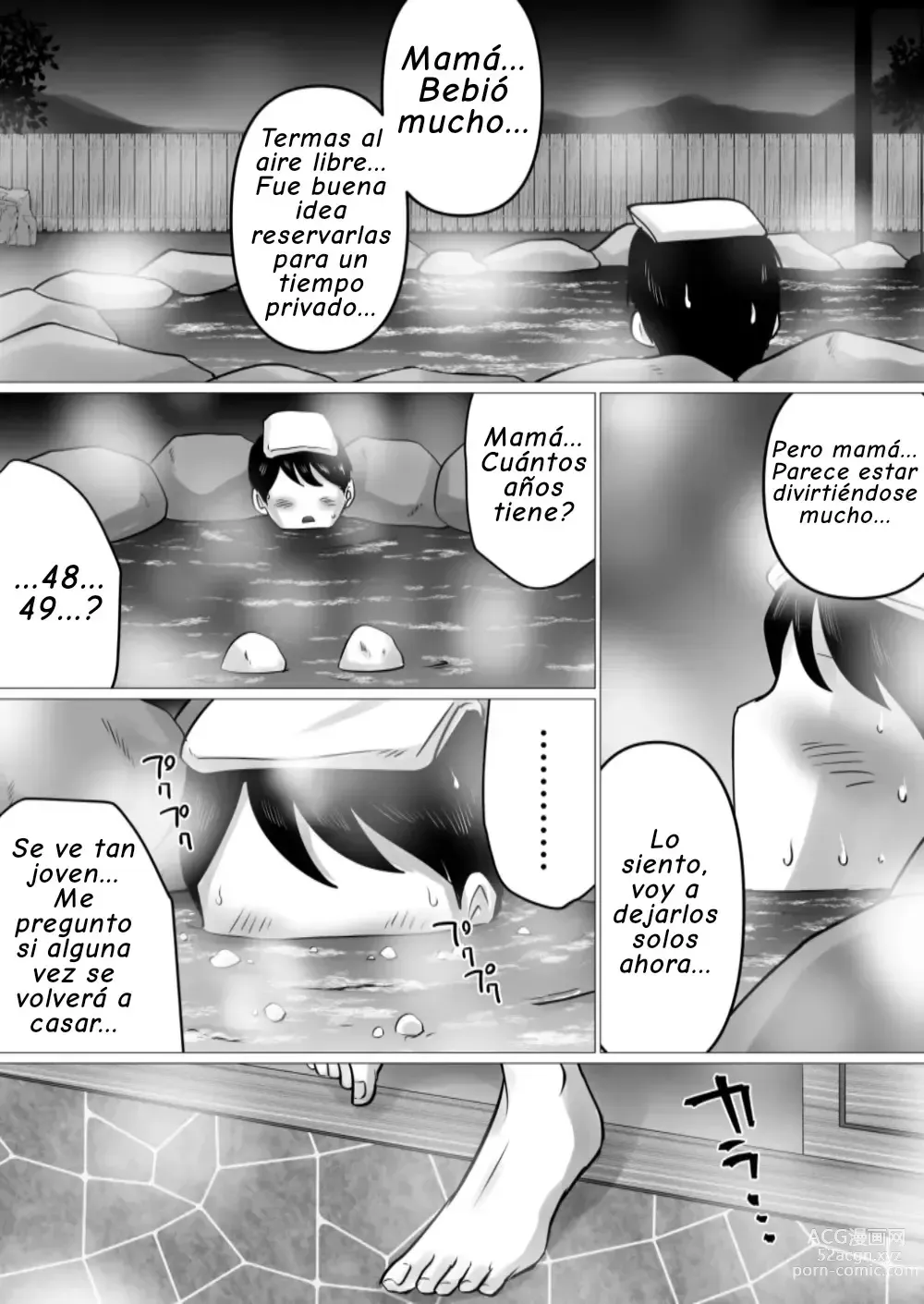 Page 4 of doujinshi Jukubo to Futari de, Onsen Ryokou. ~Oyakoukou Suru Tsumori ga, Kaa-san no Karada ga Ero Sugita node...~