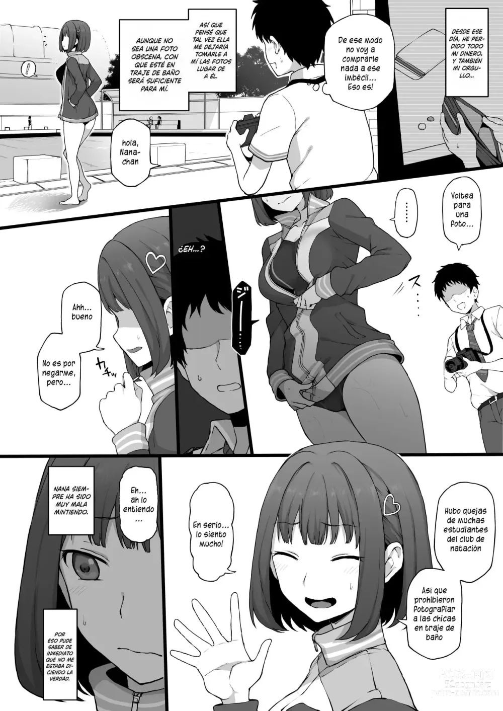 Page 10 of doujinshi Yarichin kara Imouto to Osananajimi no Honnou Mukidashi na Shashin o Katte Shikoru Hon