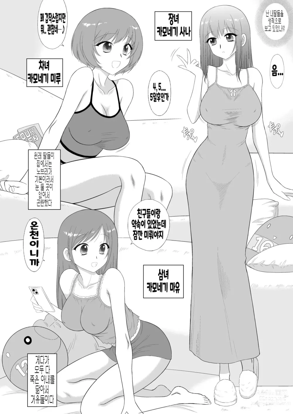 Page 5 of doujinshi 미인 세자매와 아버지와 삼촌이 혼욕온천에 갔습니다。