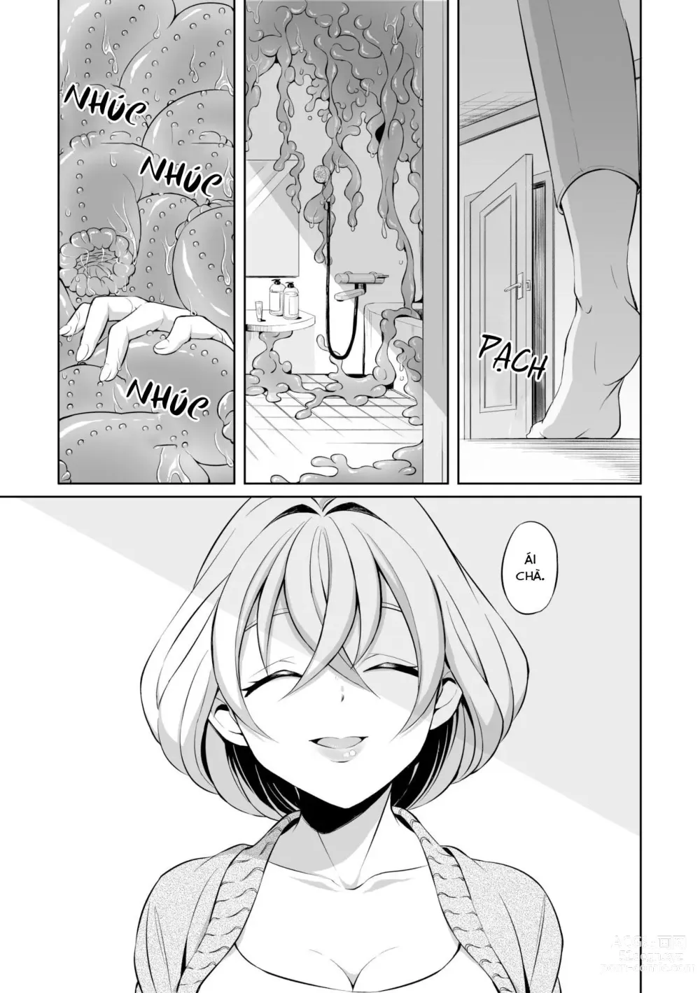 Page 33 of doujinshi Ryoujoku Shokushu no Bathroom ~Ayashige na Otonari-san ni Moratta no wa Shokushu deshita~