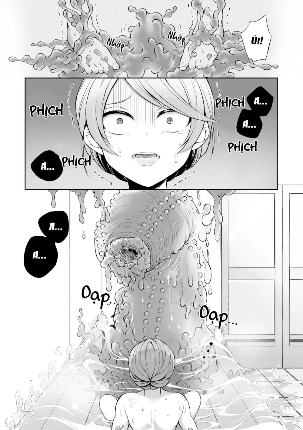 Page 8 of doujinshi Ryoujoku Shokushu no Bathroom ~Ayashige na Otonari-san ni Moratta no wa Shokushu deshita~