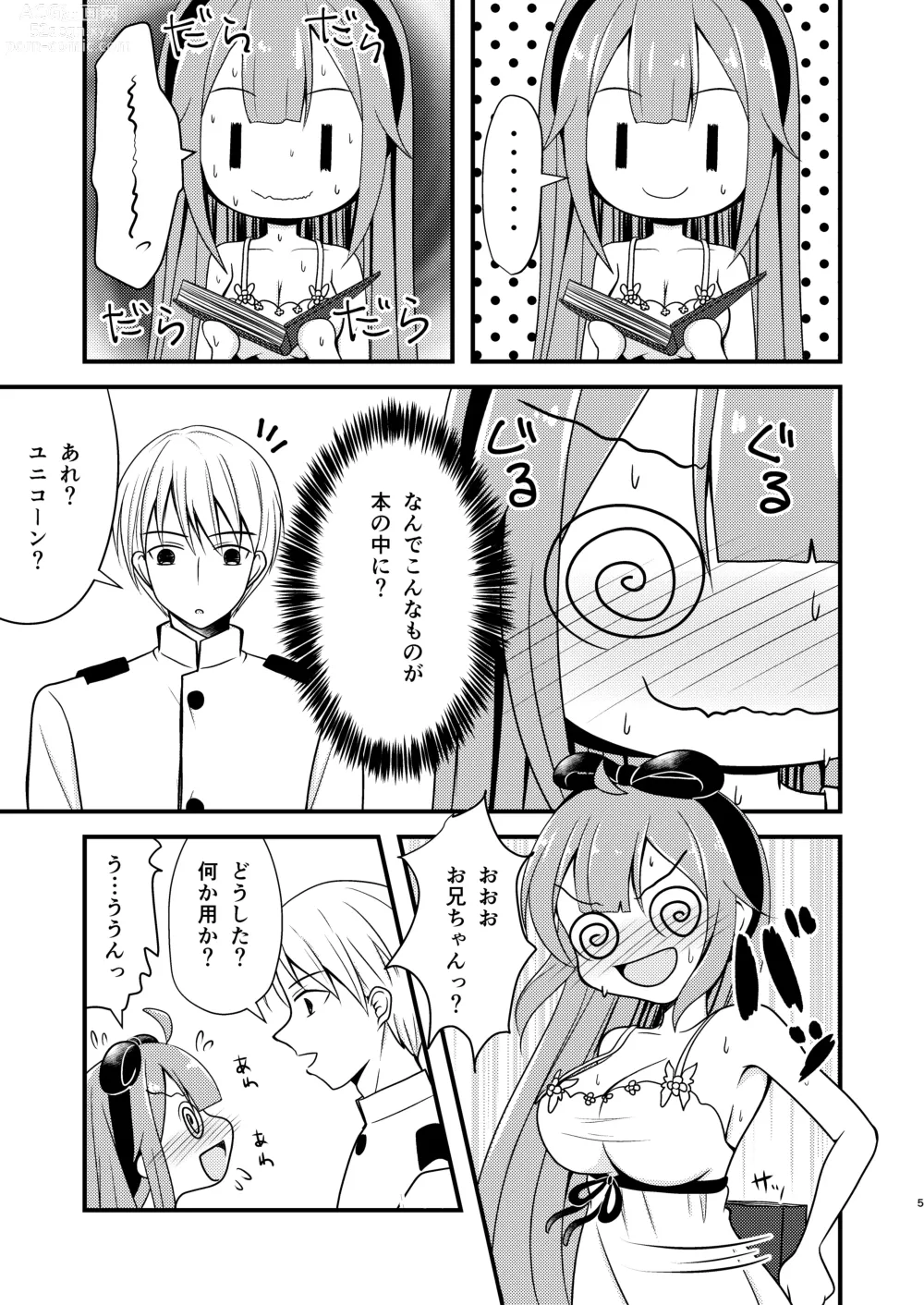 Page 4 of doujinshi Unicorn no Omocha Debut~