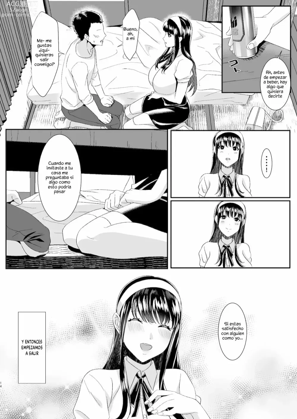 Page 14 of doujinshi La historia de mi novia que conoci en un juego en linea me engaño con un poderoso jugador