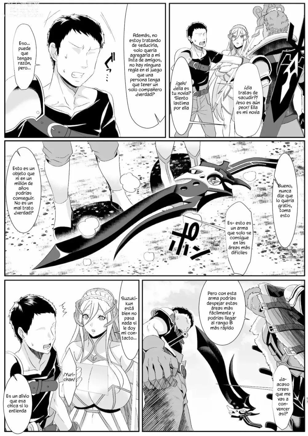 Page 17 of doujinshi La historia de mi novia que conoci en un juego en linea me engaño con un poderoso jugador