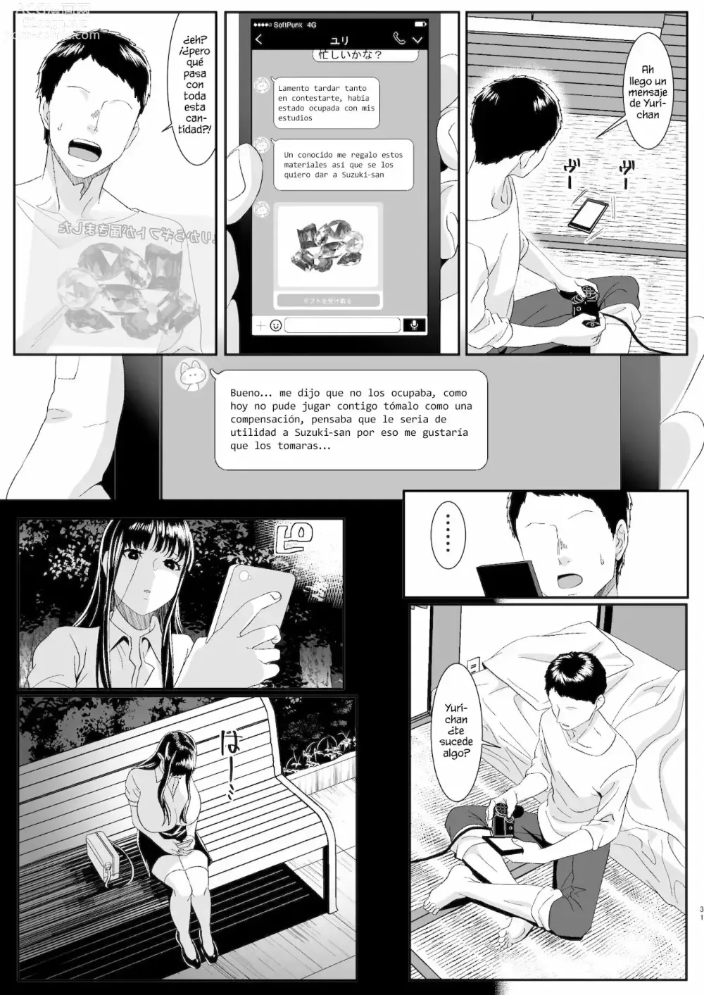 Page 31 of doujinshi La historia de mi novia que conoci en un juego en linea me engaño con un poderoso jugador