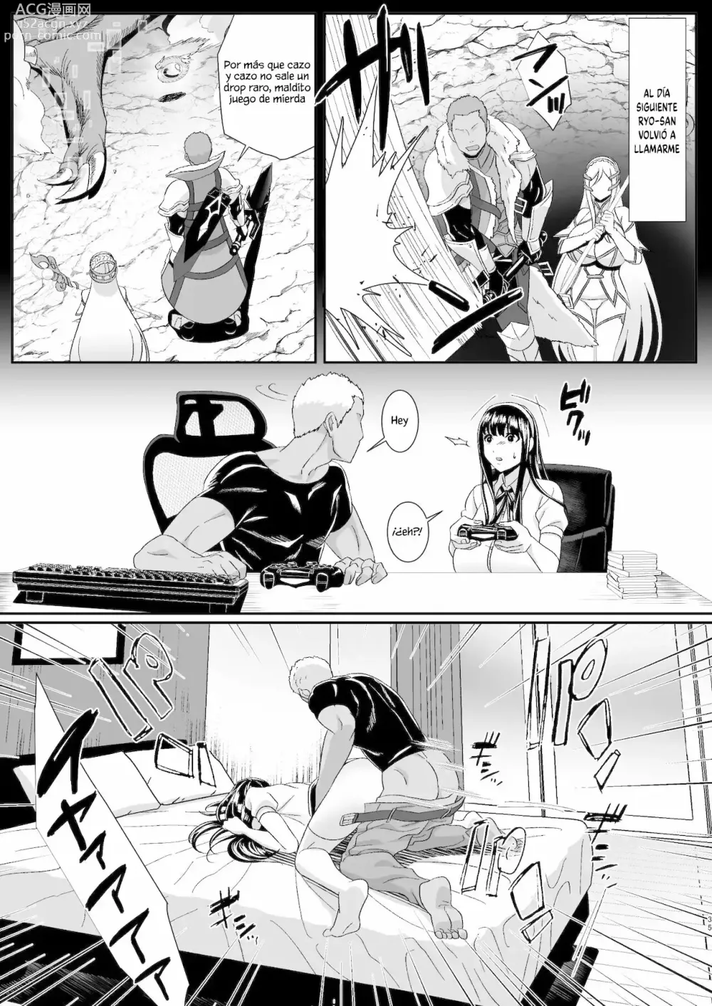 Page 35 of doujinshi La historia de mi novia que conoci en un juego en linea me engaño con un poderoso jugador