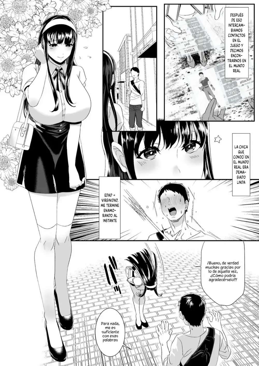 Page 9 of doujinshi La historia de mi novia que conoci en un juego en linea me engaño con un poderoso jugador