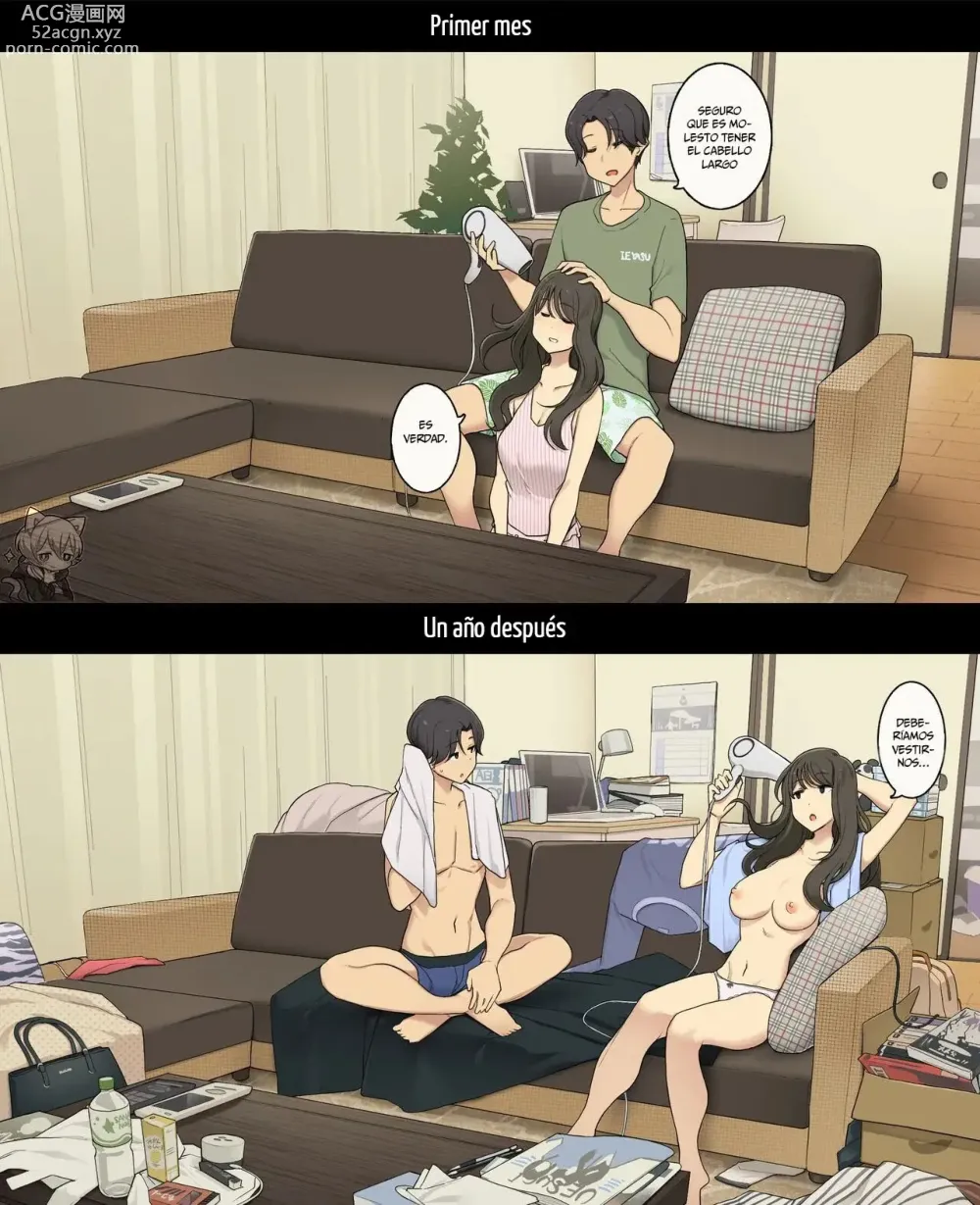 Page 13 of doujinshi A Day in the Life of a Couple: Their First Month Living Together vs. One Year Later