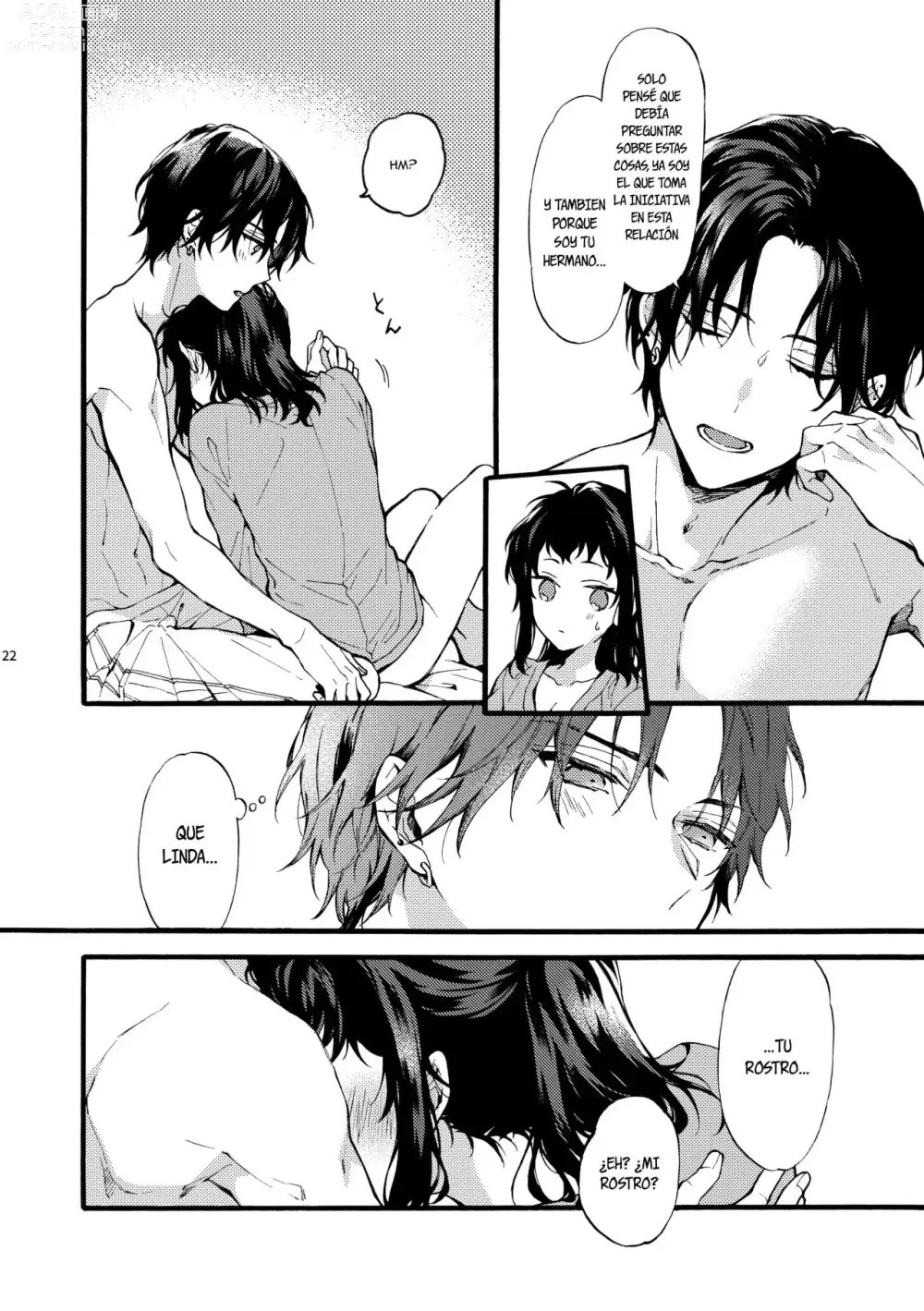 Page 21 of doujinshi Este chico no es my novio!! ~La situacion en la secundaria de los hermanos~ Shinomura