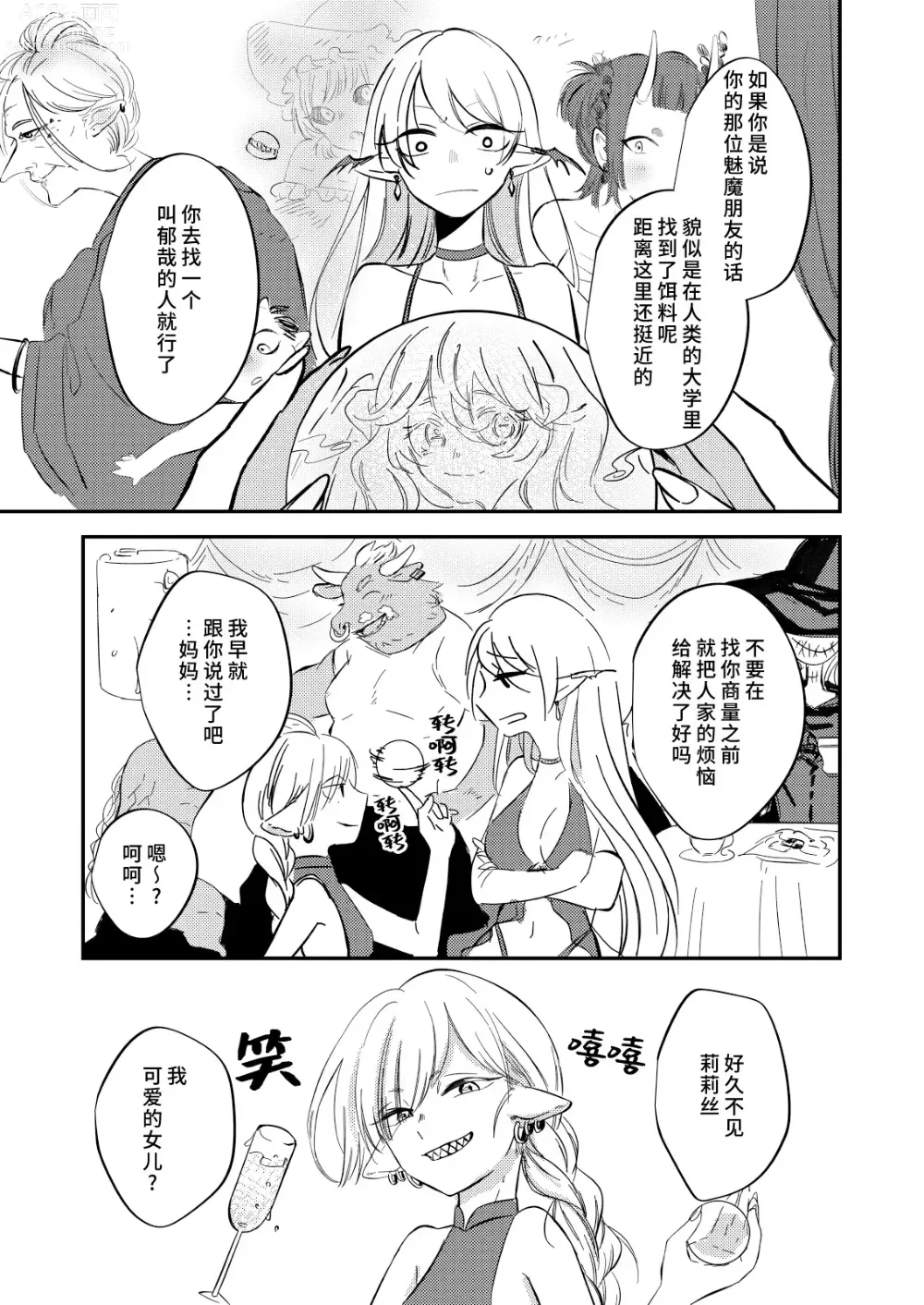 Page 2 of doujinshi 病娇天使迷恋着好心魅魔 2+后日谈