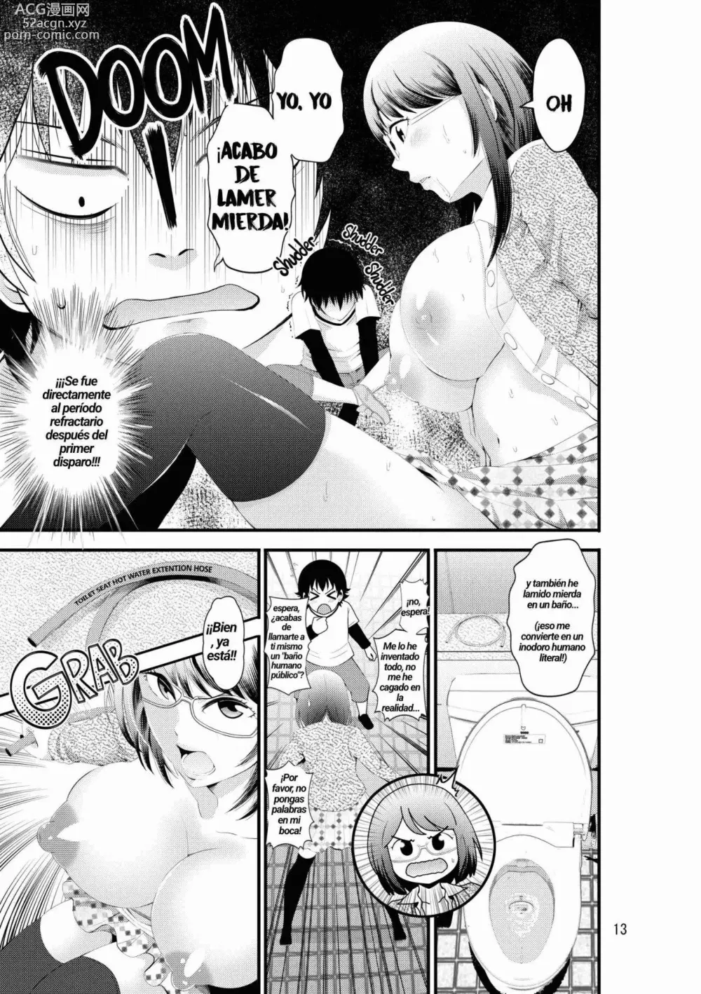 Page 14 of doujinshi ManCli Manko to Cli o Ijirareru no ga Daisuki na Fujoshi nano de Doujin Event no Nikubenki ni Natte mita (decensored)