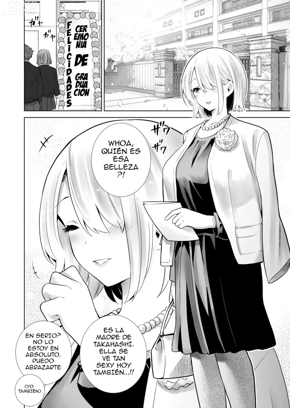 Page 3 of doujinshi Mi ceremonia de graduación donde la mamá de mi amigo se vino con mi gran polla