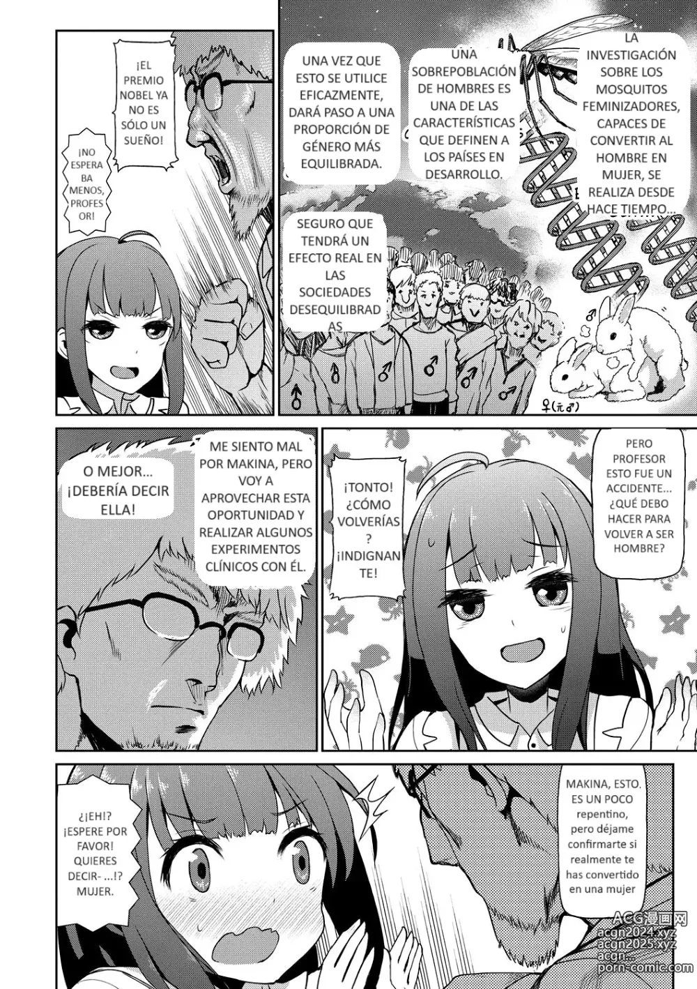 Page 2 of manga Feminizing Mosquitos