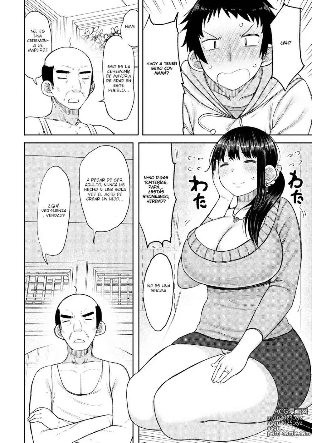 Page 2 of manga En este pueblo, existe la tradición de que las madres enseñen sexo a sus hijos