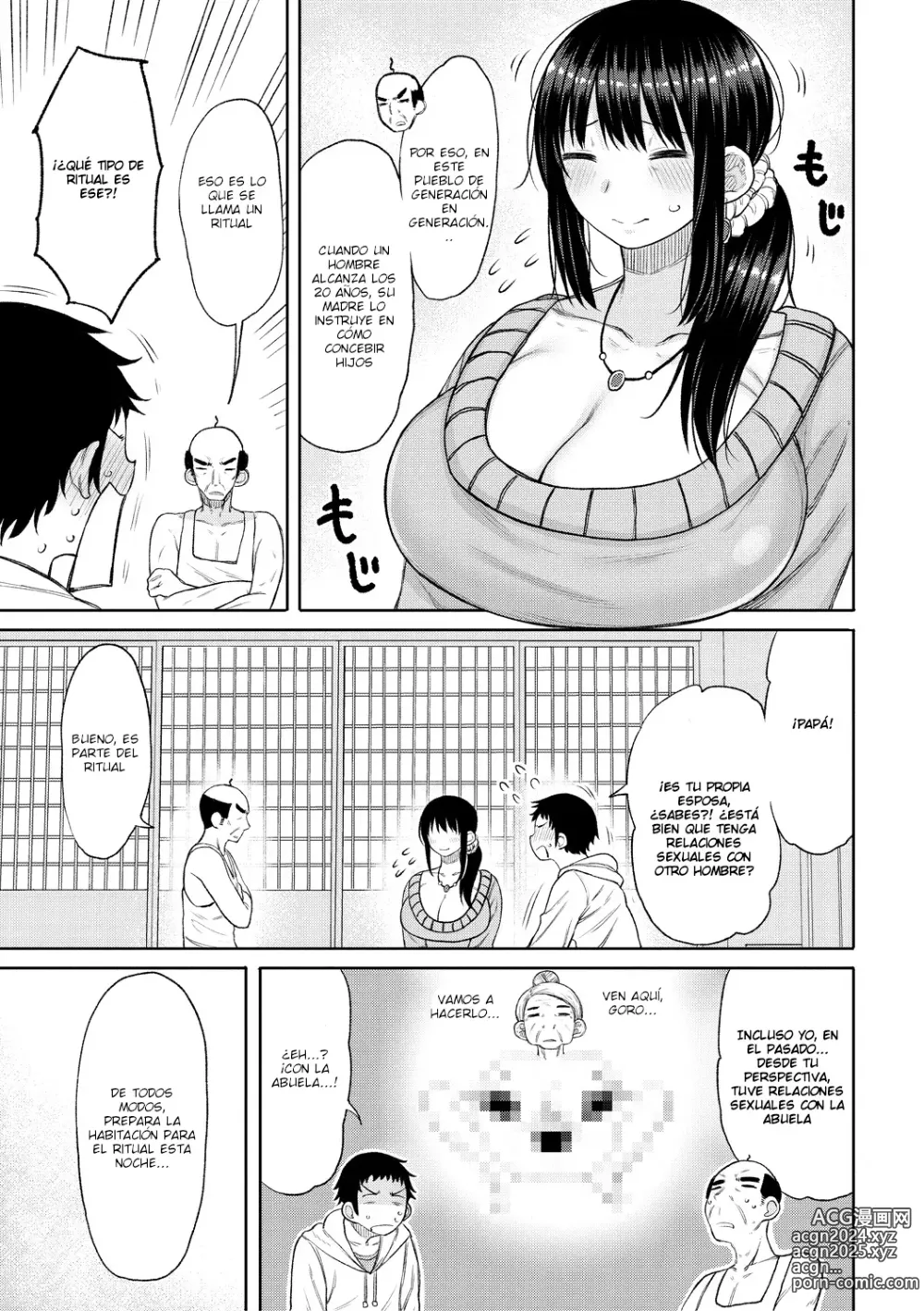 Page 3 of manga En este pueblo, existe la tradición de que las madres enseñen sexo a sus hijos