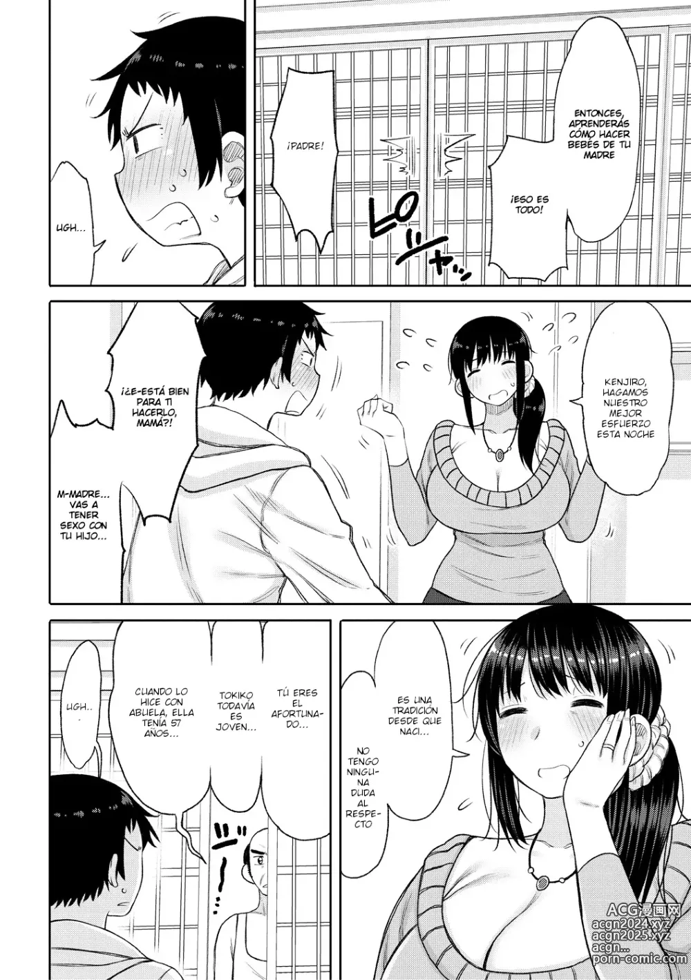 Page 4 of manga En este pueblo, existe la tradición de que las madres enseñen sexo a sus hijos