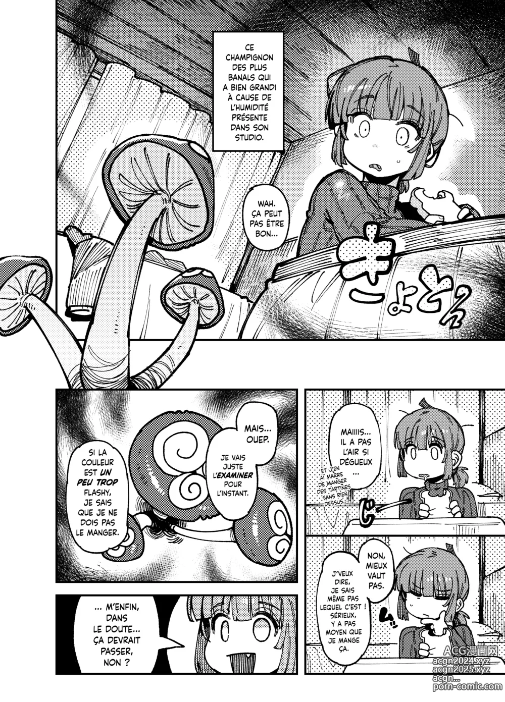 Page 4 of doujinshi Ie ga Shike Sugite Haete Kita Genkaku Yuuhatsu Suru Kinoko o Goshoku Shite Hatsujou Shita Ato no Are ya Kore