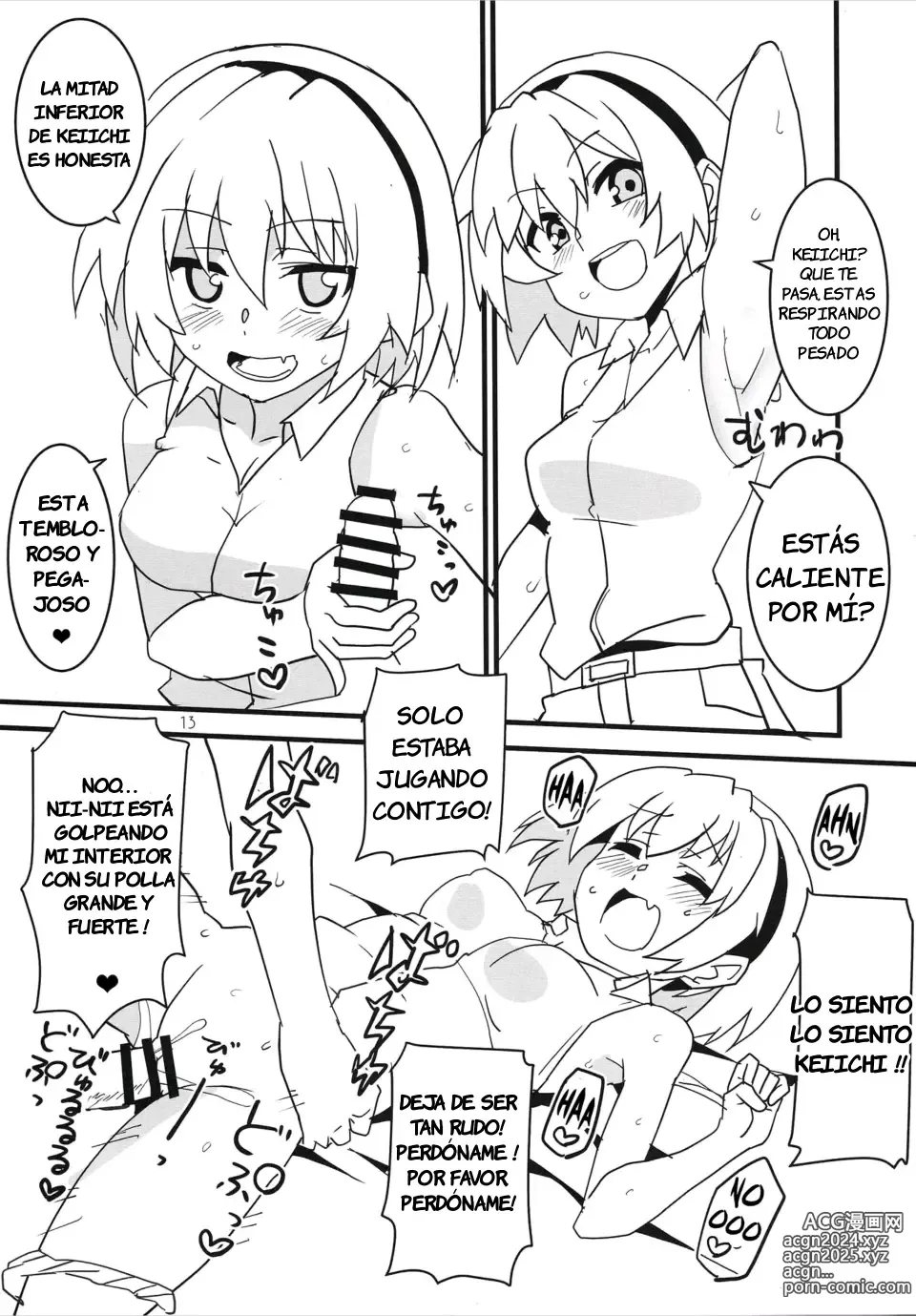 Page 12 of doujinshi Sanjou Gattai Higurashi GO!