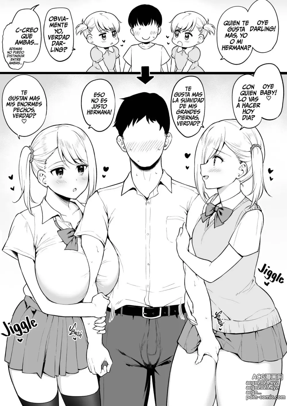 Page 1 of doujinshi Twin Childhood Friends with Identical Faces but Opposite Body Types