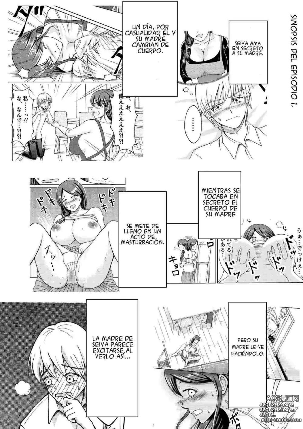 Page 2 of doujinshi Cambio de cuerpos, yo y mi pechugona madre 2