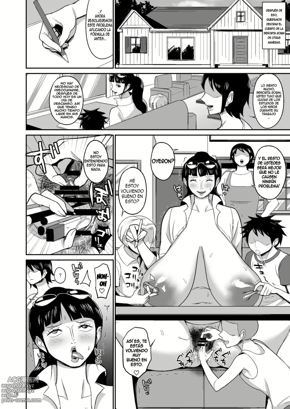 Page 15 of doujinshi Nuestra masturbadora de sesenta años Robin-san