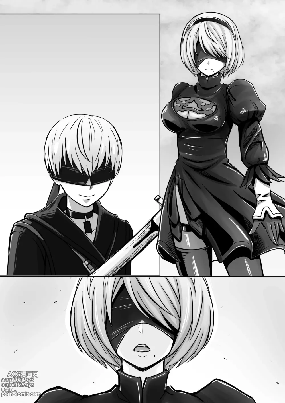 Page 8 of doujinshi 2B, 9S kara Hacking o Ukeru